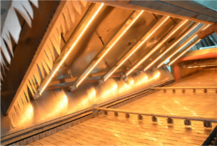 replacement infrared heater for food service rotary oven