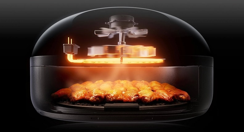 circular heating bulb for rotary oven